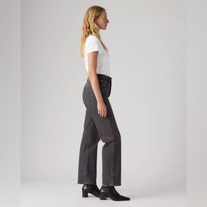 Levi's Women's rib cage washed Black Straight Leg Jeans